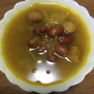 金時豆とウインナーのスパイシースープ